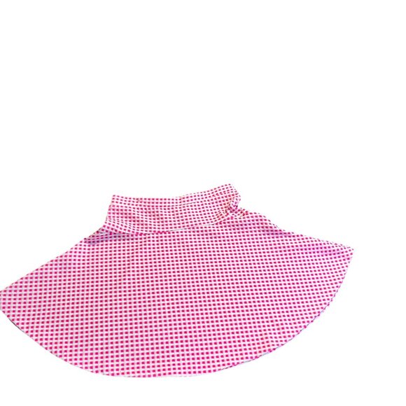 AQUA SKIRT MEDIUM (GIRLS SZ 9-10) PINK AND WHITE CHECK NWT MEASUREMENTS INSIDE - Picture 2 of 4